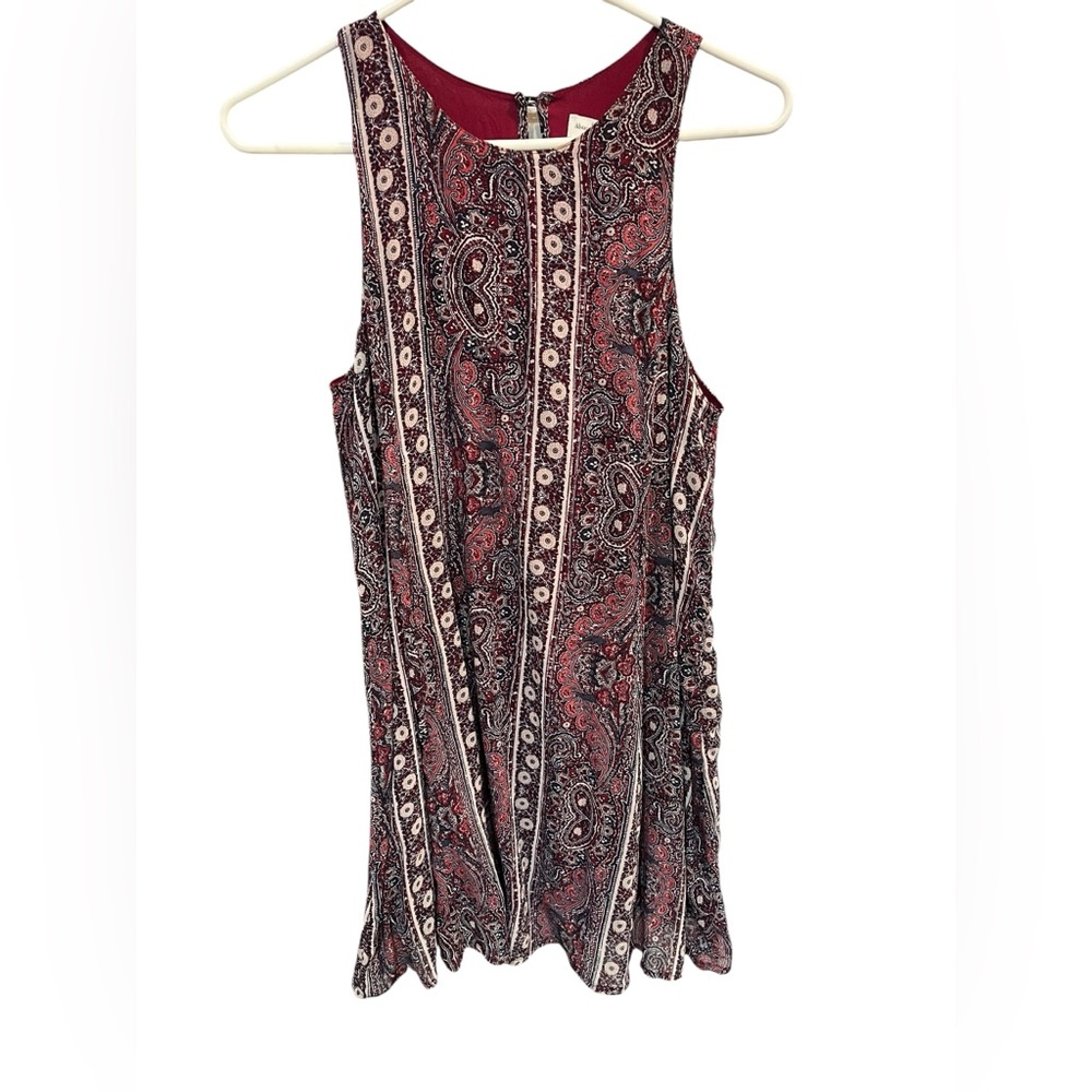 A&F Woman’s Red Paisley Shift A-Line Mini Dress - Medium - Picture 2 of 7